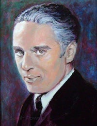 a painting of a man in a suit and tie